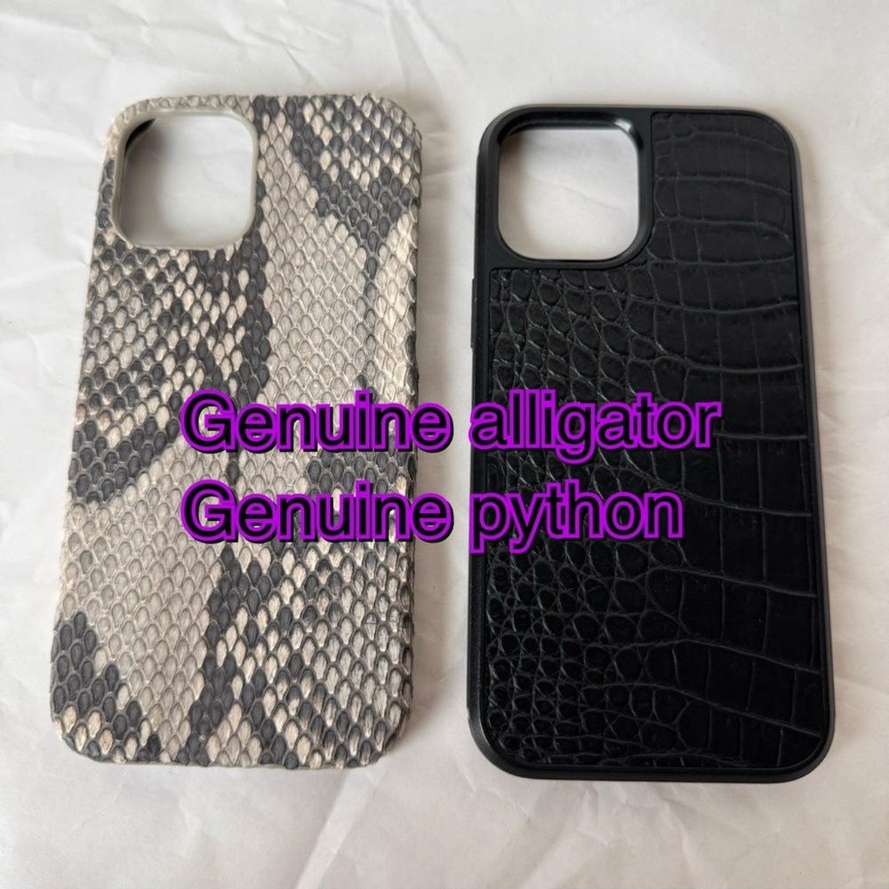 Apple iPhone 12 Pro Max Phone Case Genuine Ostrich Alligator Crocodile Exotic